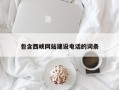 承德包含西峡网站建设电话的词条